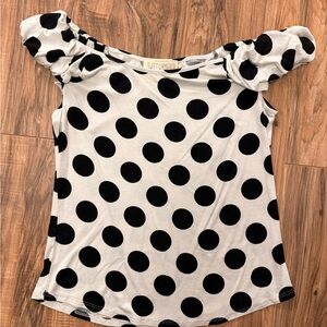 Sweet Wanderer Black Polka Dot Blouse